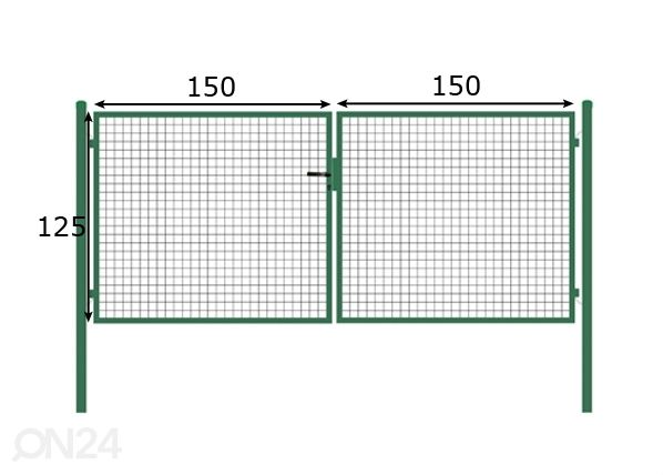 Ajoportti 1,25x3 m mitat