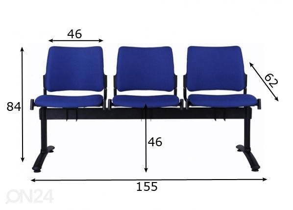 Asiakaspenkki Rocky Benches mitat