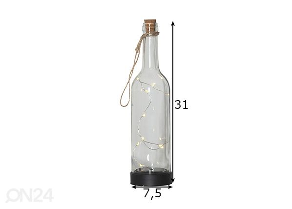 aurinkokennovalaisin Bottle mitat