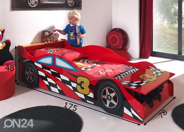 Autosänky RACE CAR 70x140 cm mitat