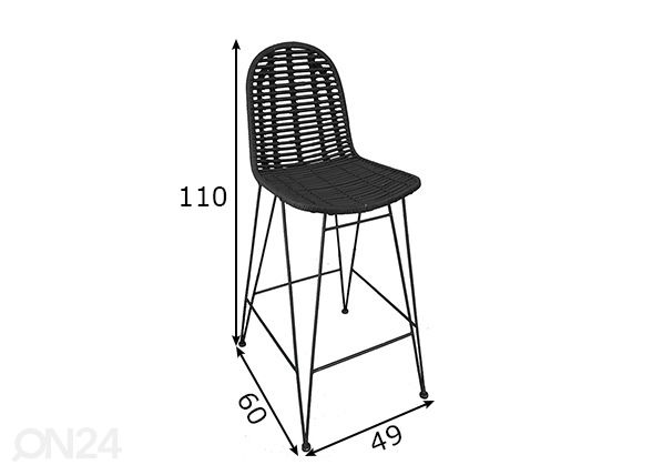 Baarijakkara Rattan mitat