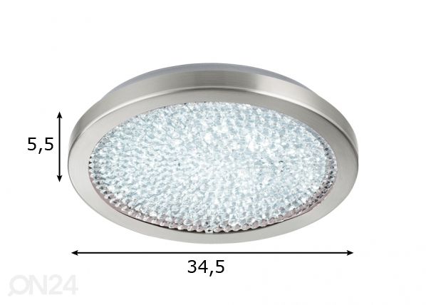 Eglo kattovalaisin Arezzo 2 LED mitat