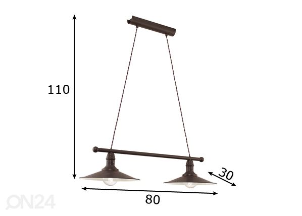 Eglo kattovalaisin Stockbury mitat