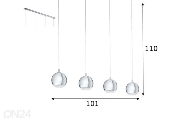 Eglo riippuvalaisin Conessa mitat