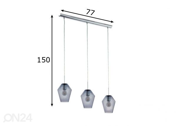 Eglo riippuvalaisin Murmillo mitat