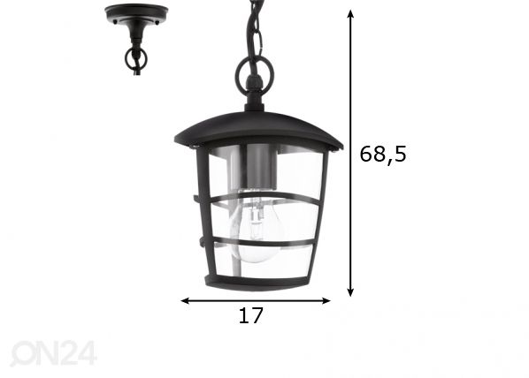 Eglo ulkovalaisin Aloria mitat