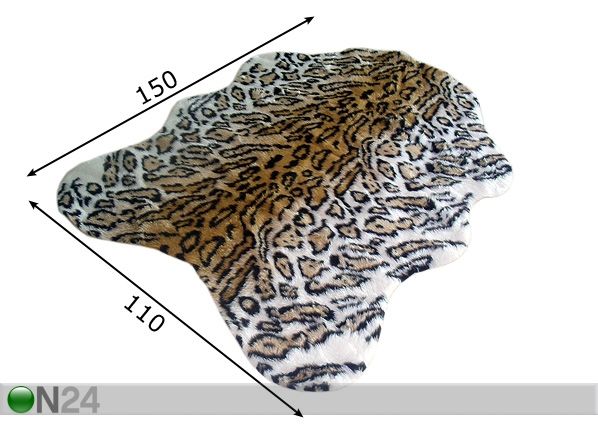 Eläinkuvioitu matto LEOPARDI 110x150 cm mitat