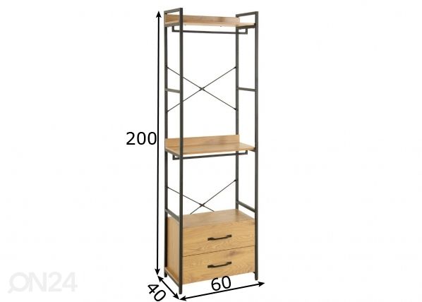 Eteiskaluste 60 cm mitat