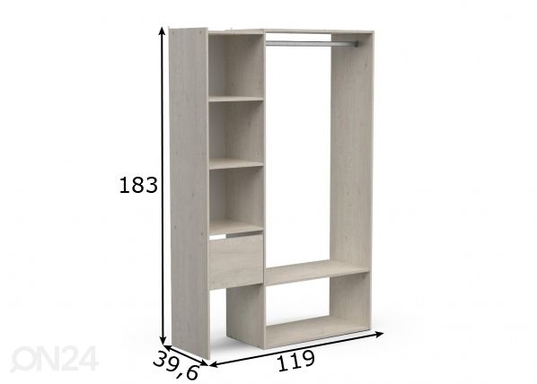 Eteiskaluste Flower 82,6/119 cm mitat