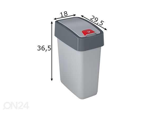 Heiluriroskakori Magne 10 L mitat