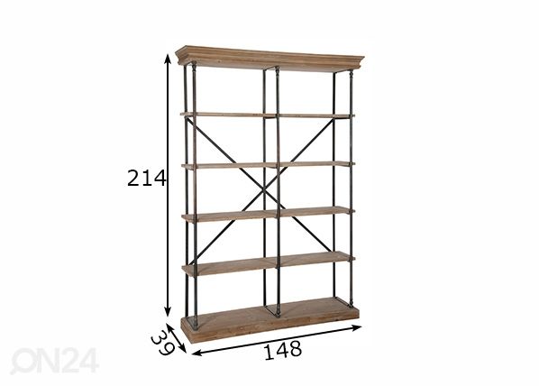 Hylly Cross 148 cm mitat