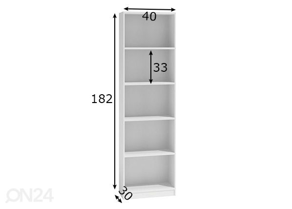 Hylly Finlay 40 cm mitat