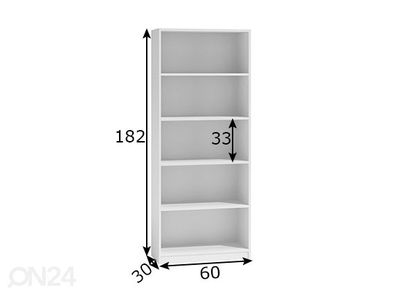 Hylly Hudson 60 cm mitat