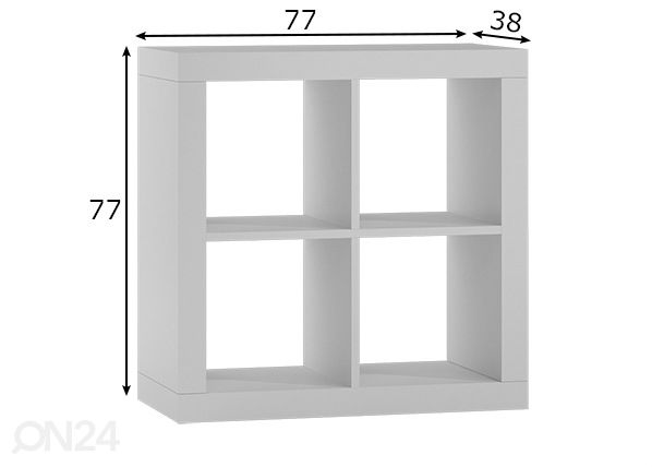 Hylly Ruud 77x77 cm mitat