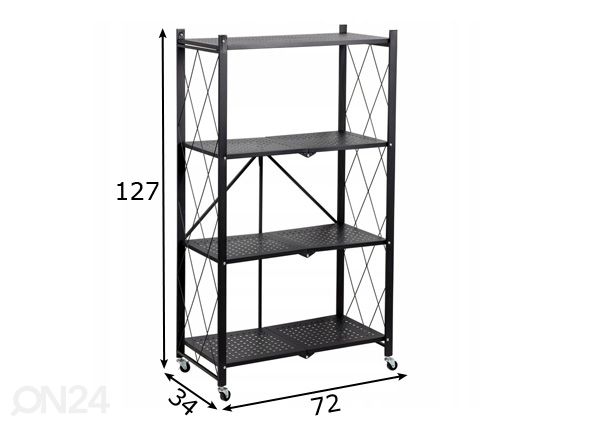 Hyllykkö 72 cm mitat