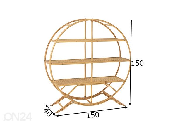 Hyllykkö Rattan mitat