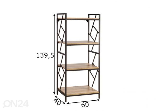 Hyllykkö Study 4-tasoa mitat