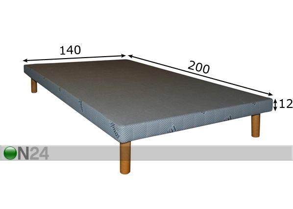 Hypnos runkosänky massiivipuuta 140x200x12 cm mitat