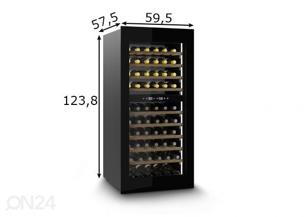 Integroitava viinikaappi Caso WineDeluxe WD 60, 7715 mitat