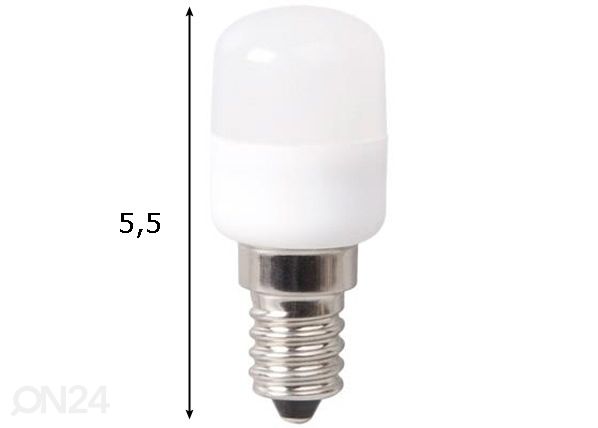 Jääkaapin lamppu LED E14 2, 5 W mitat