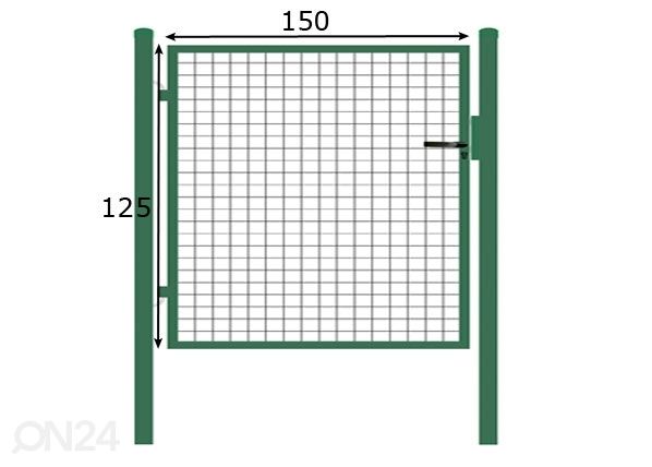 Jalankulkuportti 1,25x1,5 m mitat