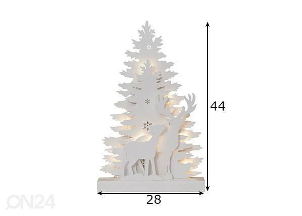 Joulukoriste Fauna mitat