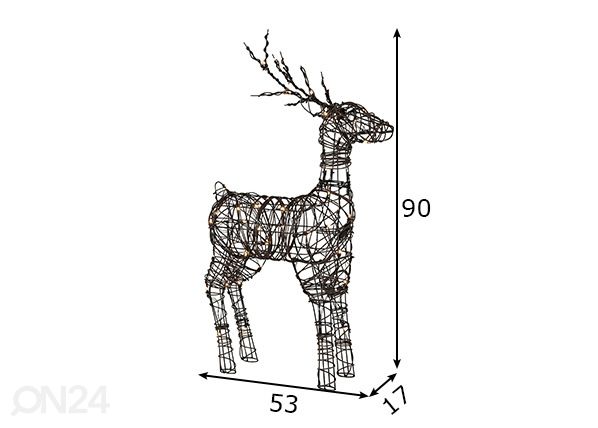 Joulukoriste Vixen mitat