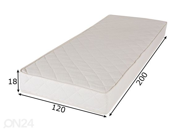 Joustinpatja Pocket Orthopedic 120x200 cm mitat