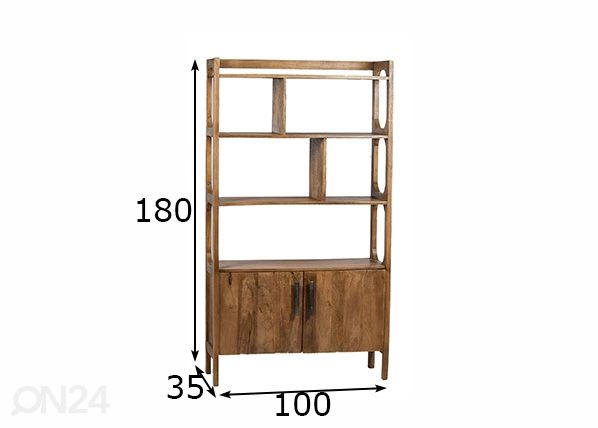 Kaappi/hylly Damian 100 cm mitat