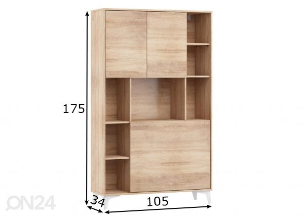 Kaappi-hyllystö/ sihteerinkaappi Lissy 105 cm mitat