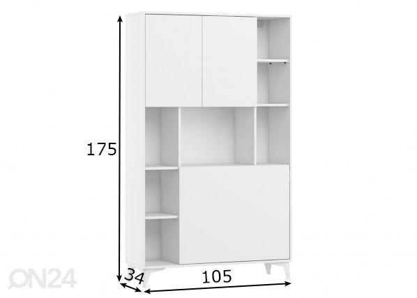 Kaappi / sihteerinkaappi 105 cm mitat