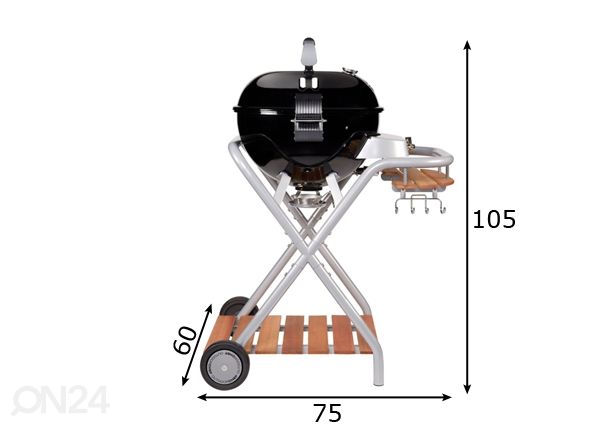 Kaasugrilli AMBRI 480 G mitat