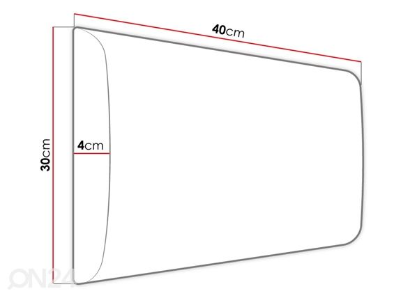 Kangasverhoiltu seinäpaneeli 40x30 cm mitat