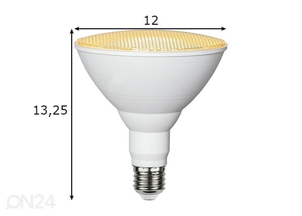 Kasvilamppu LED E27 16 W mitat