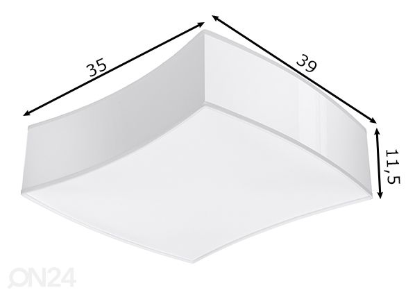 Kattoplafondi Square 1, valkoinen mitat