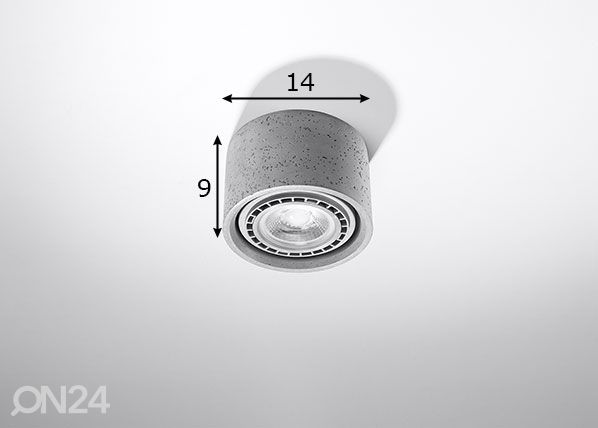 Kattovalaisin Basic 1, harmaa mitat