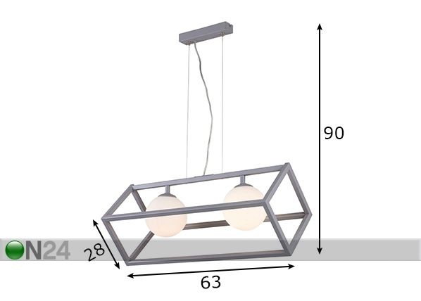 Kattovalaisin Cube mitat