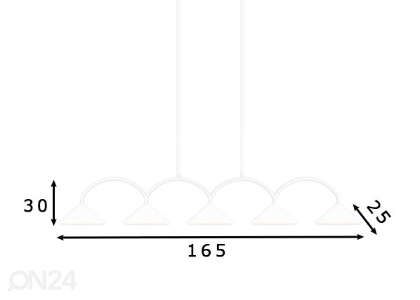 Kattovalaisin Curve 5, valkoinen mitat