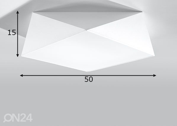 Kattovalaisin Hexa 45, valkoinen mitat