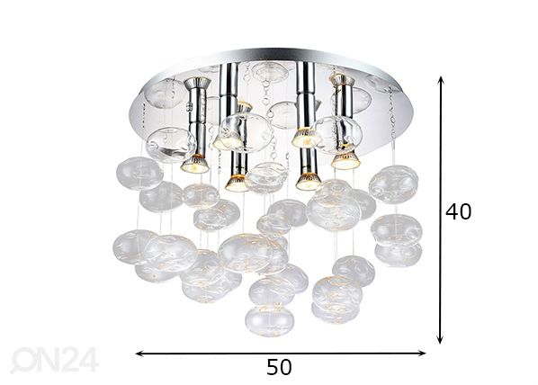 Kattovalaisin Luvia Ø50 cm mitat