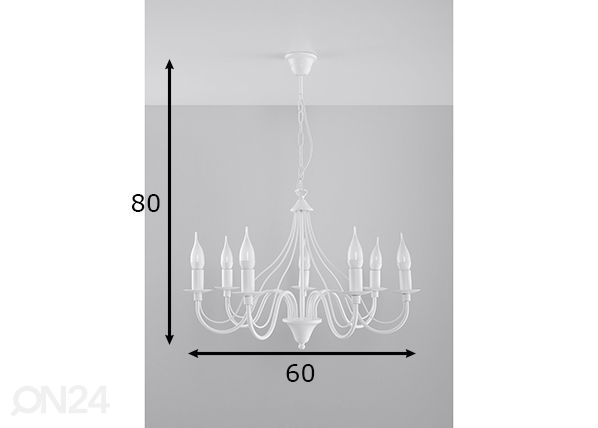 Kattovalaisin Minerwa 7, valkoinen mitat
