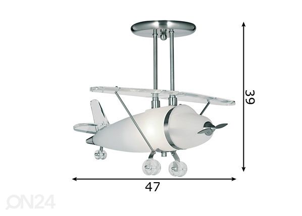 Kattovalaisin Novelty lentokone mitat