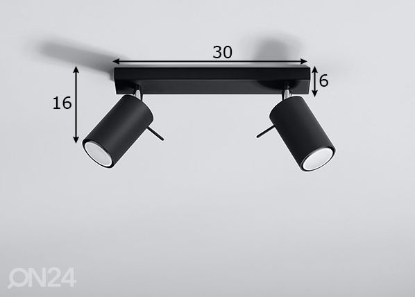 Kattovalaisin Ring 2, musta mitat