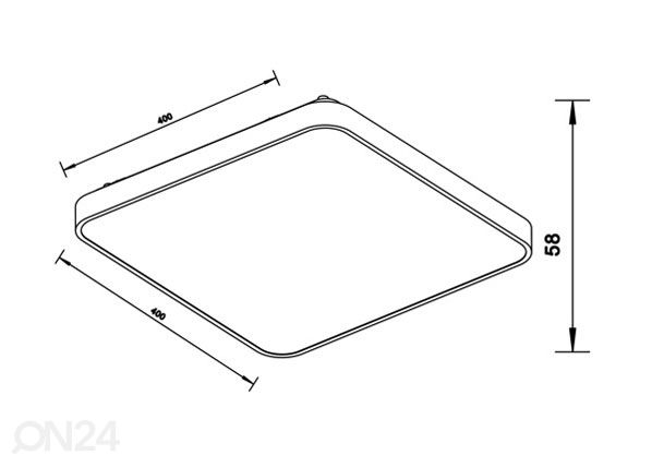 Kattovalaisin Sierra Silver LED 40x40 cm mitat