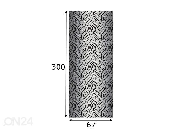 Käytävämatto Linda 67x300 cm mitat