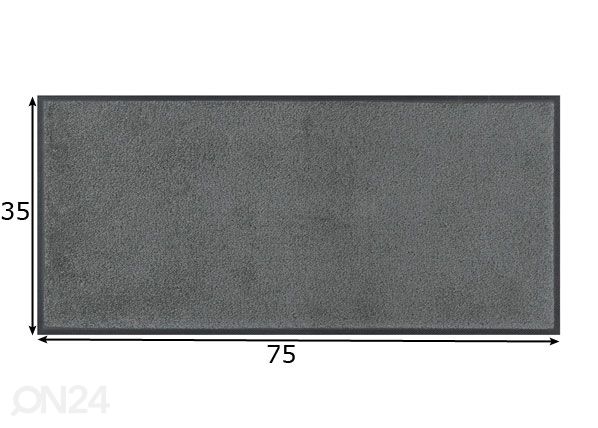 Käytävämatto Monocolour 35x75 cm mitat