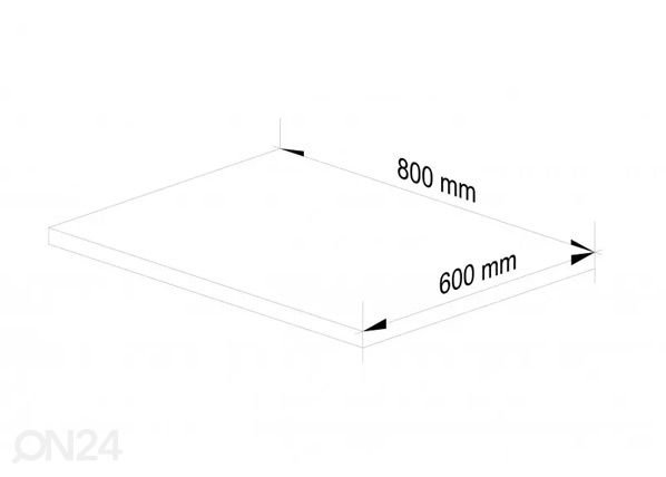 Keittiökaapin työtaso Visby 80 cm mitat