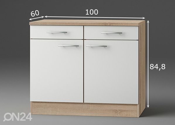 Keittiön alakaappi Dakar 100 cm mitat