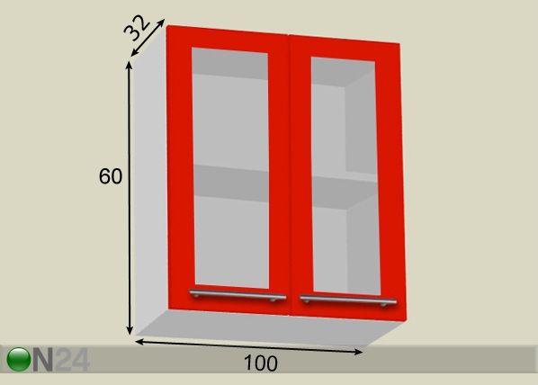 Keittiön yläkaappi 100 cm mitat