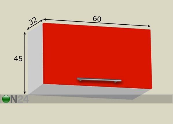 Keittiön yläkaappi 60 cm mitat